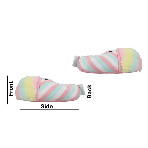 new Big Girls' Size 4-5 Squishmallows Indoor Slippers - Bevin the Snow-Cone - Picture 4 of 5